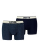 Thumbnail Lot de 2 Boxers en coton marine imprimés avec une coupe fermée