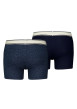 Thumbnail Lot de 2 Boxers en coton marine imprimés avec une coupe fermée - Image 2