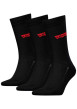 Thumbnail Lot de 3 paires de chaussettes hautes en coton mélangé noires unies