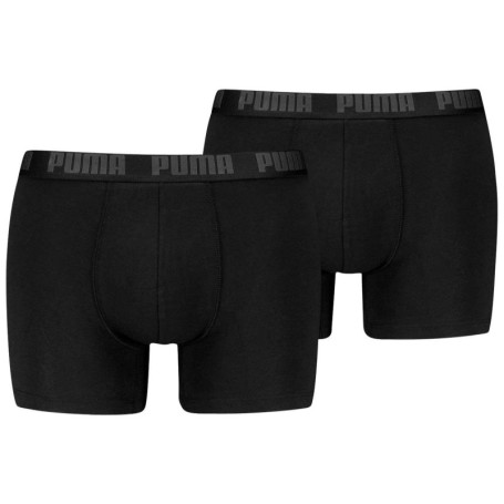 Lot de 2 en coton boxers de couleur noir unis...