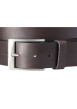 Thumbnail Ceinture en cuir marron unie avec une boucle argenté - Image 2