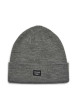 Thumbnail Bonnet gris uni avec un revers large et une petite étiquette à l'avant - Image 4