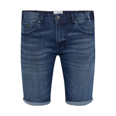 Short en jean en coton mélangé indigo avec un...