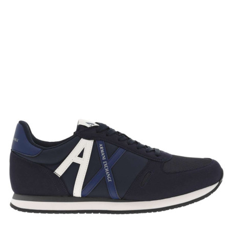 Baskets basses running bleu marine et blanches...