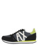 Thumbnail Baskets basses running noires avec des détails jaune fluo et des lacets plats - Image 2