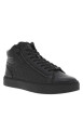 Thumbnail Baskets montantes en cuir noires avec semelle plateforme lacets et zip latéral - Image 3