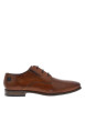 Thumbnail Derbies en cuir cognac avec un talon plat et des lacets ronds marine