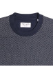 Thumbnail Pull en coton marine uni avec une coupe droite et un col rond - Image 4