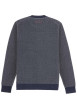 Thumbnail Pull en coton marine uni avec une coupe droite et un col rond - Image 5