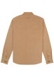 Thumbnail Chemise en coton beige unie à coupe droite et un col français - Image 2