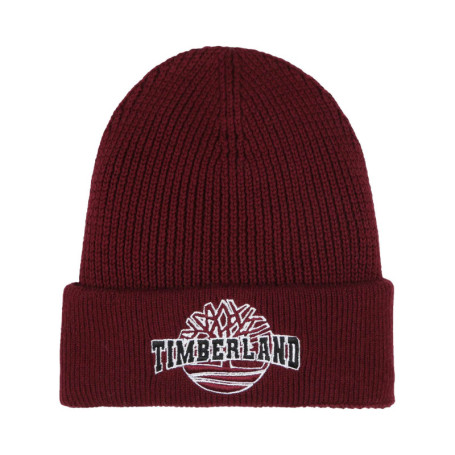 Bonnet en coton bordeaux uni avec le nom de la...