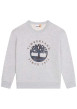 Thumbnail Sweat en coton mélangé gris uni avec une coupe droite et logo iconique
