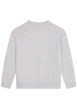 Thumbnail Sweat en coton mélangé gris uni avec une coupe droite et logo iconique - Image 2
