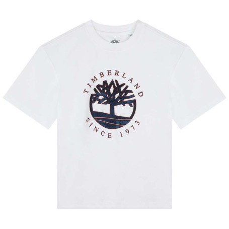 T-shirt en coton blanc uni avec une coupe...
