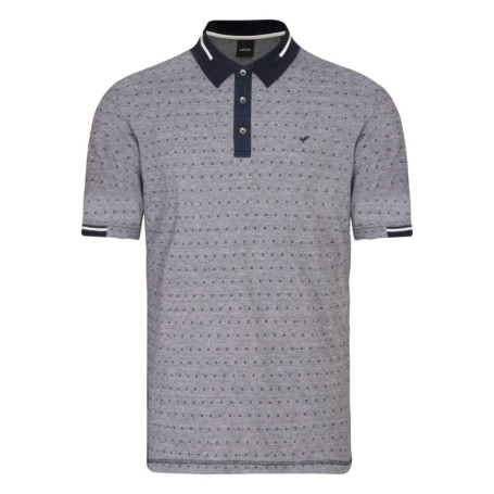 Polo gris imprimé avec une coupe droite un col...