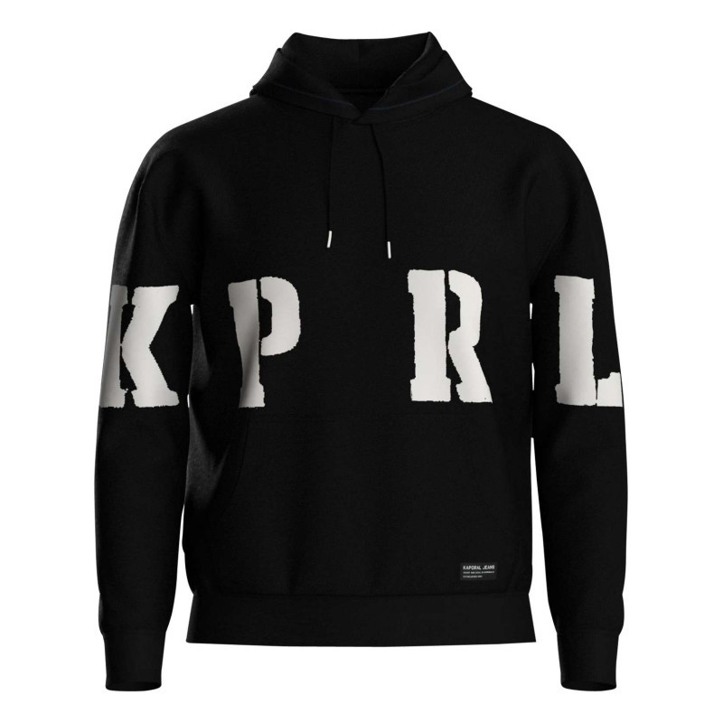 Kaporal - Sweat Noir Imprimé Avec Une Coupe Droite Et à Capuche Ajustable - Noir Kaporal - Sweat Noir Imprimé Avec Une Coupe Droite Et à Capuche Ajustable - Noir