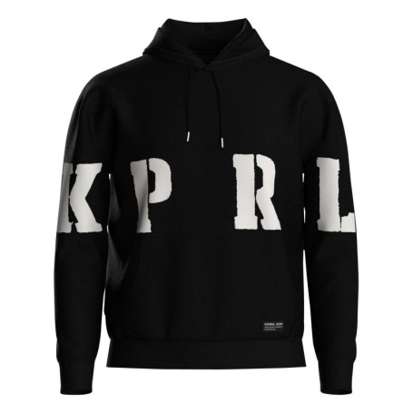Sweat noir imprimé avec une coupe droite et à...