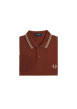 Thumbnail Polo en maille piquée camel à col à revers boutonné et à manches longues - Image 6