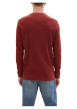 Thumbnail Pull en coton bordeaux uni avec une coupe droite et un col rond - Image 3