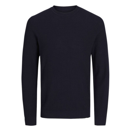 Pull en coton marine uni avec une coupe droite...