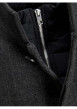 Thumbnail Manteau en laine mélangée anthracite chiné à coupe droite et col montant - Image 3