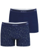 Thumbnail Lot de 2 Boxers en coton marine à imprimé et une coupe fermée - Image 2