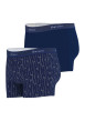 Thumbnail Lot de 2 Boxers en coton marine à imprimé et une coupe fermée - Image 3