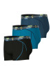 Thumbnail Lot de 3 boxers de sport bleus unis à coupe fermée et taille élastiquée brodée - Image 3