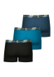Thumbnail Lot de 3 boxers de sport bleus unis à coupe fermée et taille élastiquée brodée - Image 4