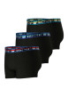 Thumbnail Lot de 3 boxers en coton noirs unis et à taille élastiquée brodée et de couleur - Image 3