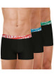 Thumbnail Lot de 3 boxers en coton noirs unis à coupe fermée et taille élastiquée brodée