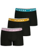 Thumbnail Lot de 3 boxers classiques en coton noirs unis et à coupe fermée - Image 2