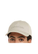 Thumbnail Casquette en coton écrue unie avec visière arrondie et nom de la marque - Image 3