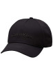 Thumbnail Casquette en coton noire unie coupe strapback avec nom de la marque