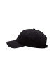 Thumbnail Casquette en coton noire unie coupe strapback avec nom de la marque - Image 3
