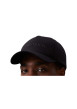 Thumbnail Casquette en coton noire unie coupe strapback avec nom de la marque - Image 4