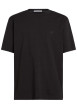 Thumbnail T-shirt en coton noir uni col rond et avec nom de la marque dans le dos
