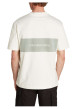 Thumbnail T-shirt en coton écru uni col rond et une bande dans le dos - Image 3
