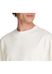 Thumbnail T-shirt en coton écru uni col rond et une bande dans le dos - Image 5