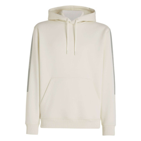 Sweat en coton écru uni avec un col à capuche...