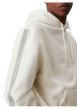 Thumbnail Sweat en coton écru uni avec un col à capuche et poche kangourou - Image 4