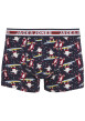 Thumbnail Coffret de Noël chaussettes et boxer en coton bleus nuit à motifs père Noël - Image 2