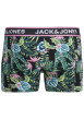 Thumbnail Lot de 3 boxers classiques en coton verts à coupe fermée et à imprimé tropical - Image 2