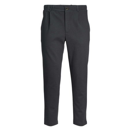 Pantalon chino en coton mélangé bleu marine uni...