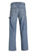Thumbnail Jean bleu effet délavé avec une coupe regular fit et une taille haute - Image 2