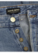 Thumbnail Jean bleu effet délavé avec une coupe regular fit et une taille haute - Image 3