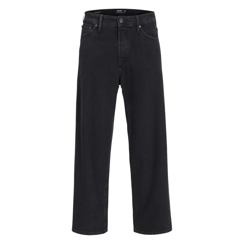 Jack & Jones - Jean Noir Uni 5 Poches Avec Une Coupe Loose Et Une Taille Mi-haute - Noir