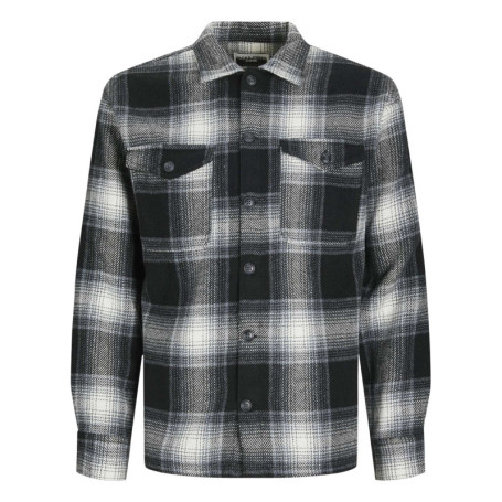 Chemise grise anthracite style écossais à coupe...