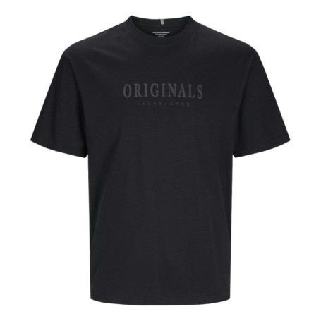 T-shirt en coton noir uni à coupe droite avec...