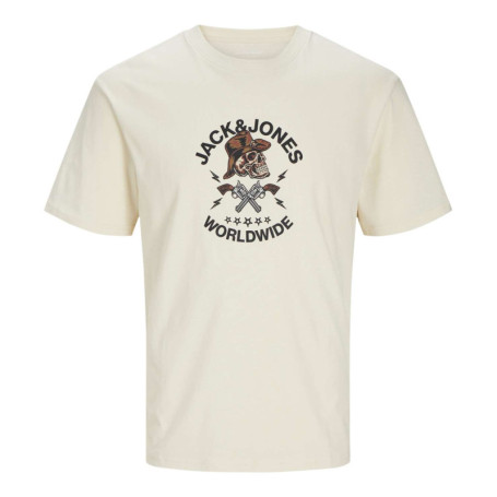 T-shirt en coton noir uni coupe droite avec...